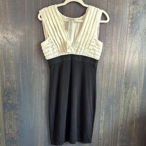 Max Studio Empire Waist Cocktail Ruffle Dress Womens Medium NWT